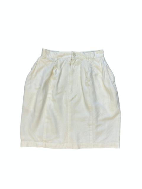 ISSEY MIYAKE 80's ISSEY MIYAKE CARE LABEL WHITE SKIRT #7911-189