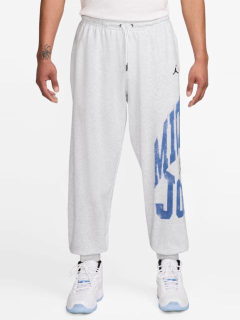 Jordan Brooklyn Collegiate Loose Fit Sweatpants in Birch Heather/Black at Nordstrom