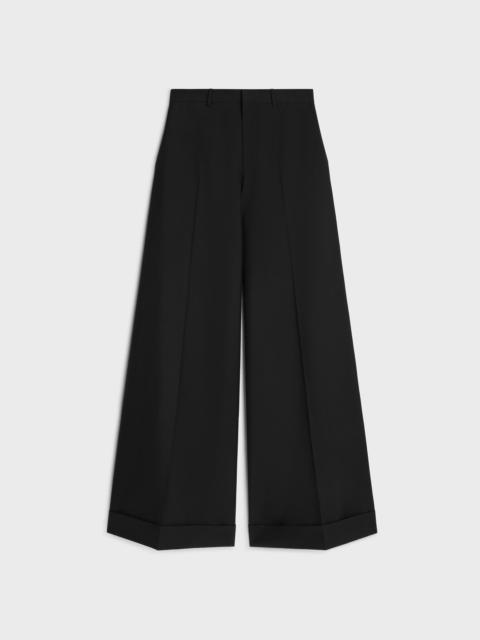 CELINE long docks trousers IN wool gabardine