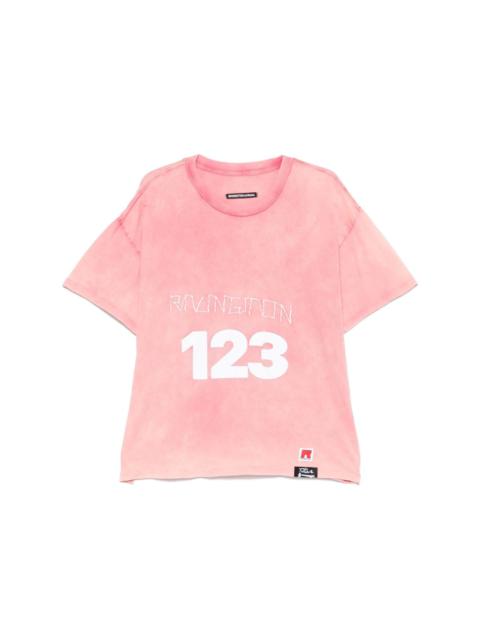 logo-embroidered T-shirt