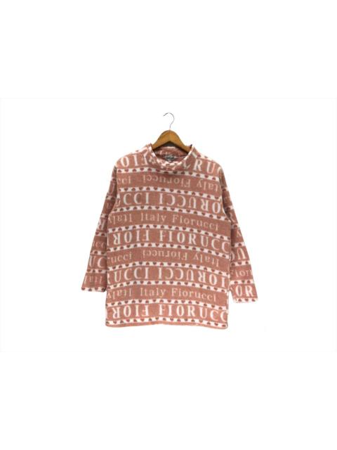 Other Designers Fiorucci Big Logo All Over Print Fleece Sweatshirt