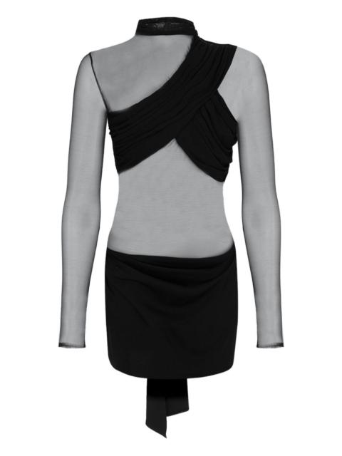 THE NEW ARRIVALS ILKYAZ OZEL open-back mesh mini dress