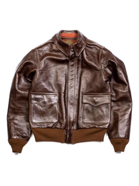 Buzz Rickson's Buzz Rickson's Type A-2 Rough Wear 23380 No Stencil Leather Jacket Seal Brown