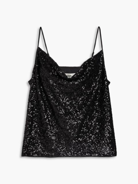 DIANE VON FURSTENBERG Berlin sequined tulle camisole