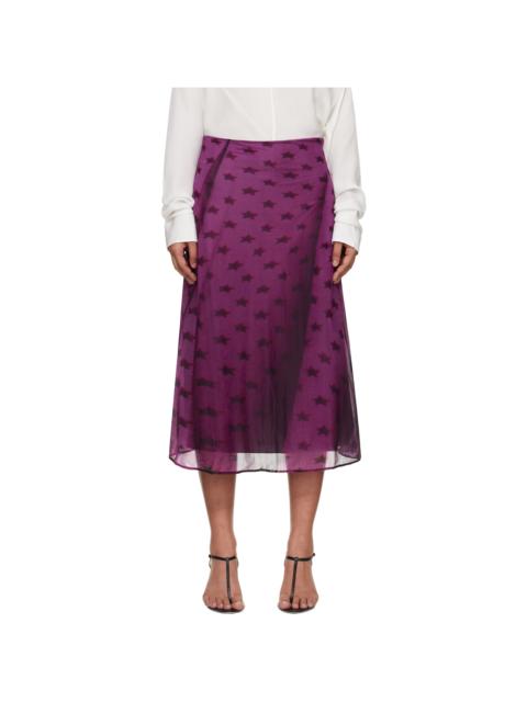 Acne Studios Purple Graphic Maxi Skirt