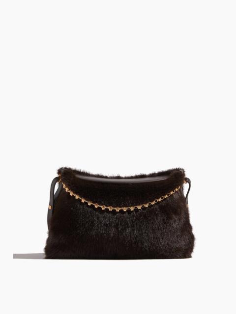 Vanessa Bruno Daily Chain GM Clutch in Chocolat