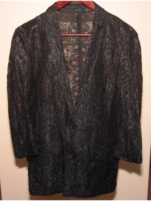 Other Designers Tornado Mart Foil Flower Lace Blazer