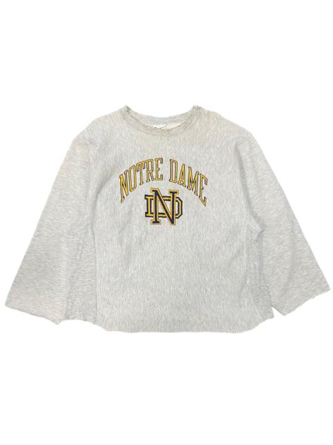 Other Designers Vintage - Champion Reverse Weave Notre Dame Distressed Crewneck