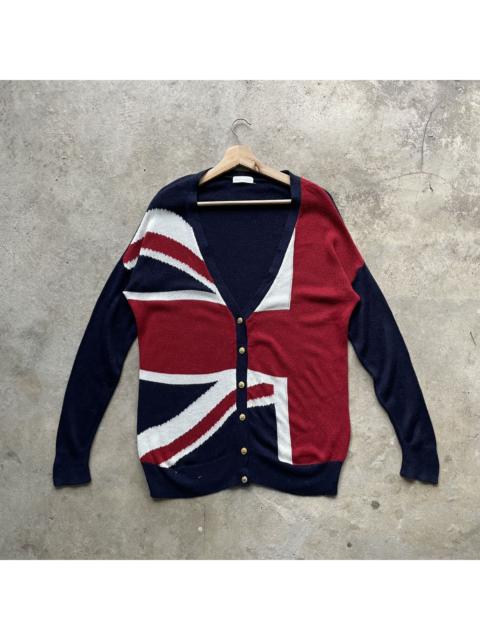 Other Designers Japanese Brand - Vintage Japanese Union Jack Flag Coloured Cardigan Knitwear