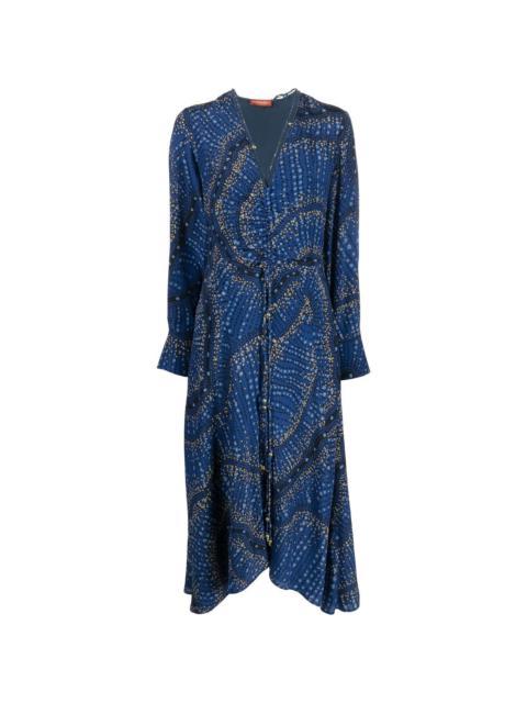 farm rio blue wonderful bouquet mini dress - 318676 short sleeve