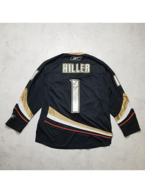 Reebok Anaheim Ducks #1 Jonas Hiller Signed Autographed Jersey