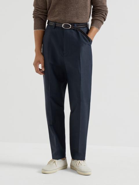 Brunello Cucinelli Cotton and linen panama trousers