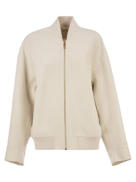 Sportmax Sportmax Women Spxondata - Virgin Wool Bomber Jacket With Ribbed Knit Details