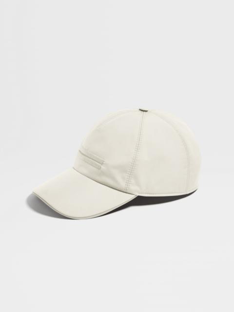 ZEGNA WHITE TECHNICAL FABRIC BASEBALL CAP
