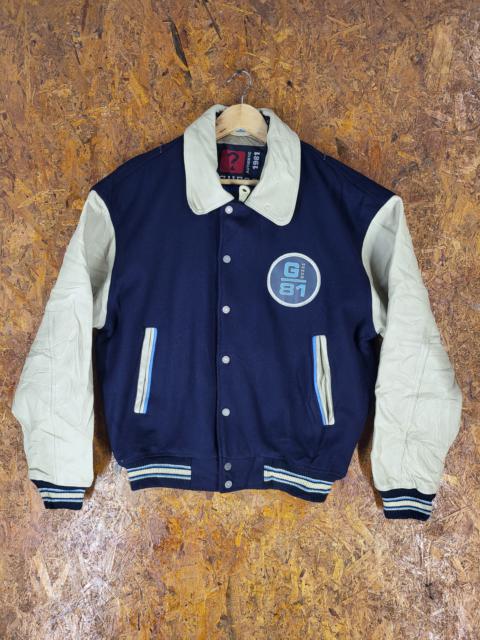 Other Designers Guess - Vintage Guess Varsity Jacket Leather Sleeve