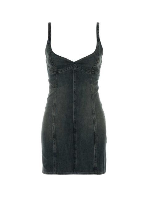 open lace back dress Curved rib tank dress black – TOTEME main image 1
