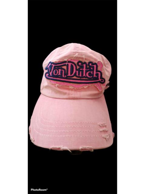 Other Designers Vintage - 💥RARE Von Dutch Pink Distressed Trucker JAY Z Rapper Style