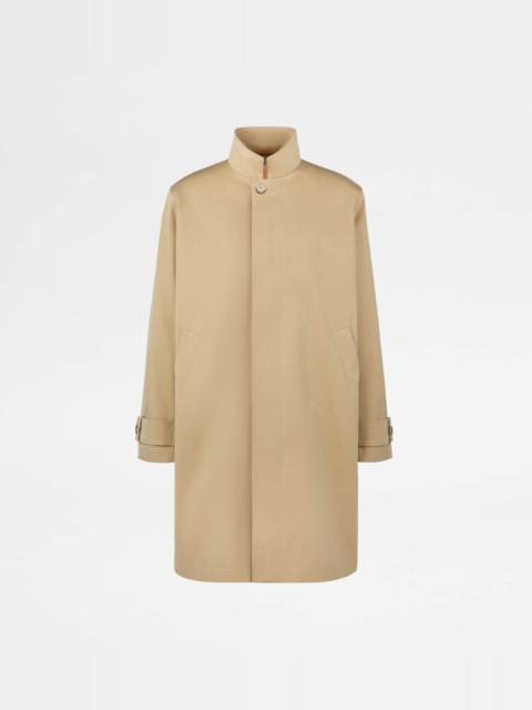 Tod's TRENCH COAT IN GABARDINE - GREY