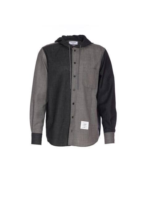 Thom Browne Men Fresco Funmix Hooded Shirt