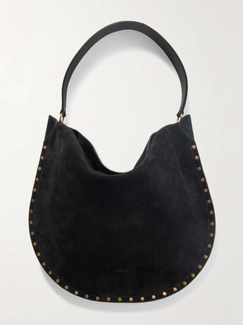 Oskan studded suede tote Black