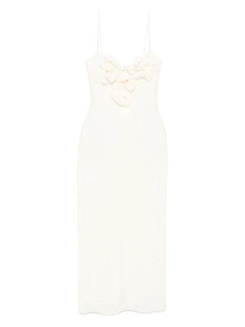 MAGDA BUTRYM floral-appliqué midi dress