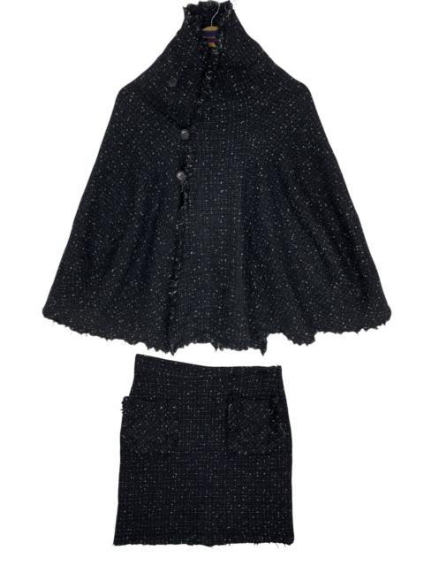 Wool Boucle Capes With Skirt