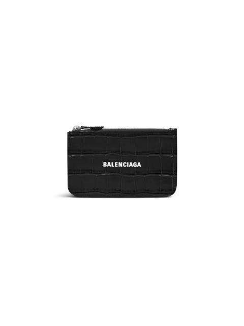 BALENCIAGA Women's Cash Large Long Coin And Card Holder in Black