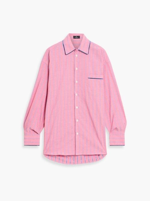Etro Oversized cotton-jacquard shirt