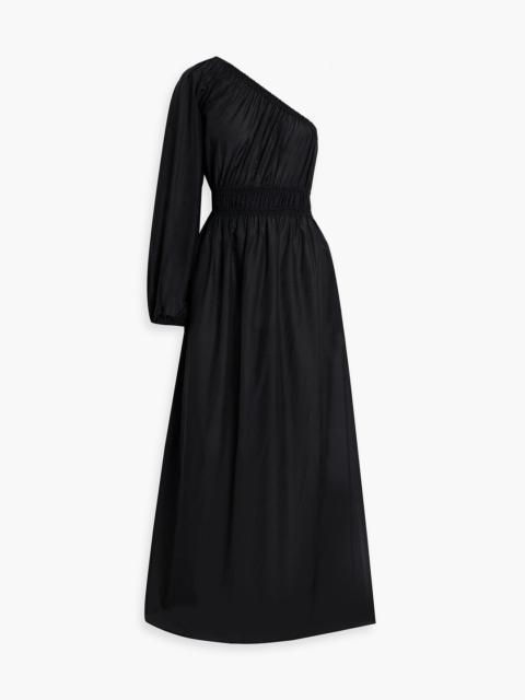 MATTEAU One-sleeve cotton and silk-blend maxi dress