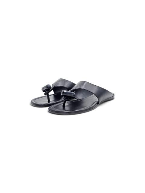 Loewe Toggle Flat Sandals Calfskin Leather Black EU 37 - NWB $1100