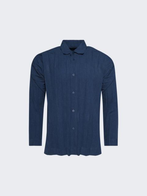 ISSEY MIYAKE Edge Ensemble Shirt Navy