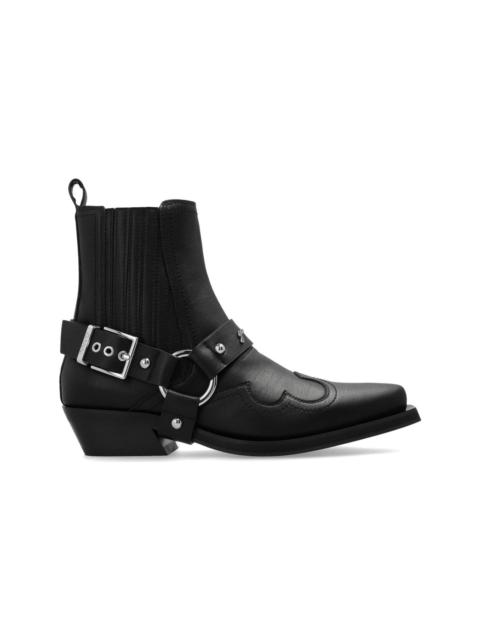 GANNI Buckle Fastening Western Chelsea Boots