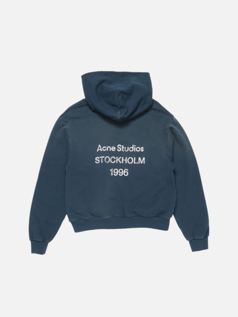 Acne Studios Logo hooded sweater - Deep blue