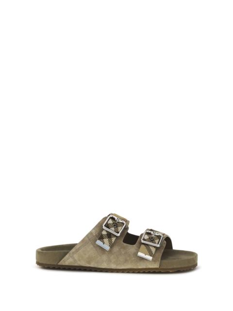 Burberry Burberry Urchin Suede Check Sandals