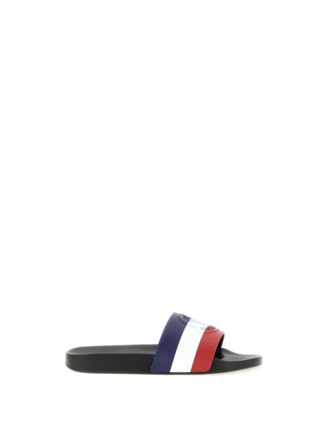 Moncler MONCLER Basile Striped Blue Red Slides New & Authentic (Men'
