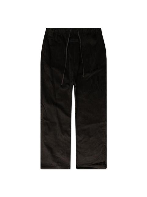 ESSENTIALS WOMEN'S RELAXED CORDUROY TROUSER - OFF BLACK
