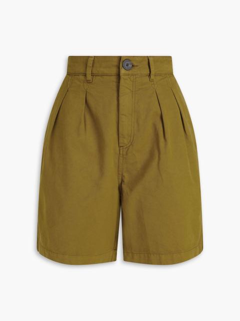 Other Designers Milo pleated cotton-twill shorts
