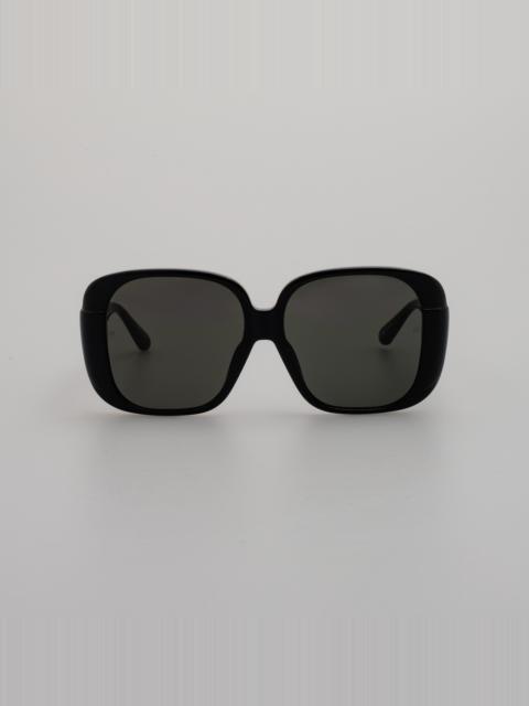 LINDA FARROW MIMA OVERSIZED SUNGLASSES IN BLACK