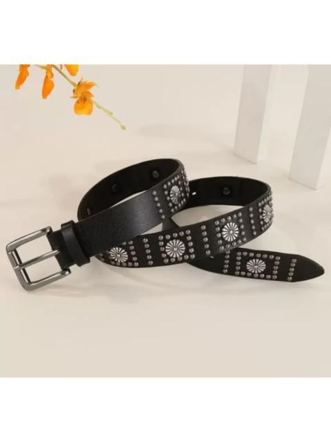 Other Designers Archival Clothing - Floral rivet black colour uniqlo belt