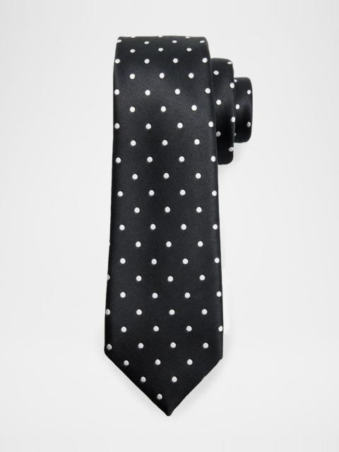 TOM FORD Men's Polka Dot Mulberry Silk Tie