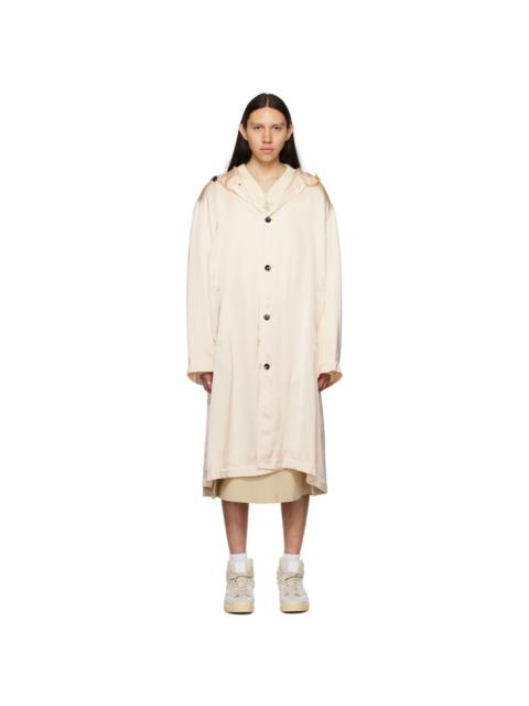 Jil Sander Beige Hooded Coat