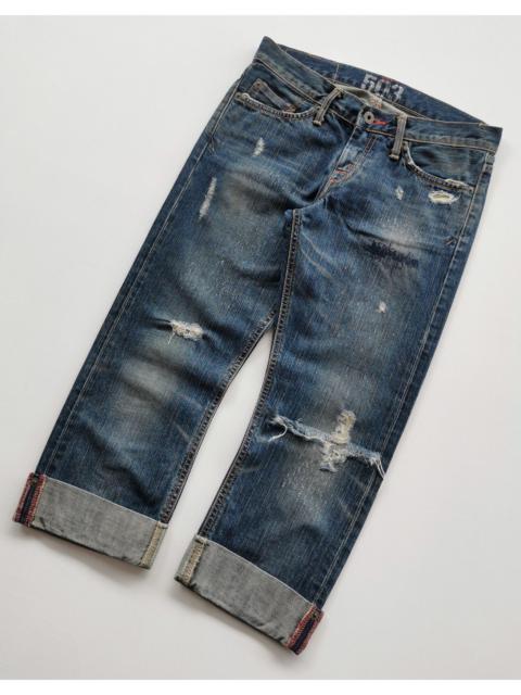 Other Designers Rude Miss Edwin Japan 503 Distressed Denim Shorts