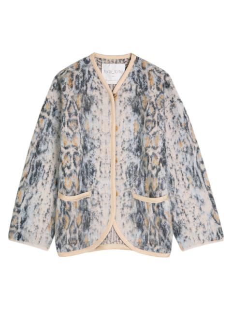 forte_forte Forte_forte Plumes De Python Jacquard Brushed-knit Jacket