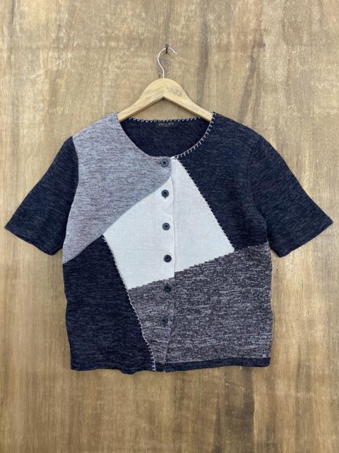 Other Designers Japanese Brand - Papiora Micalady Like Patchwork Black Knit Sweaters #1231