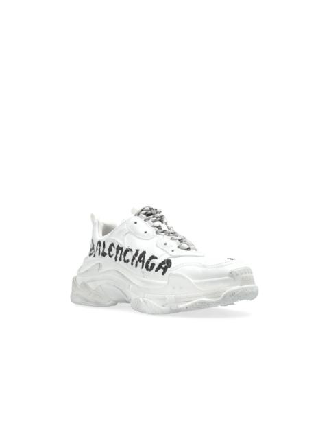BALENCIAGA BALENCIAGA Triple S Women's White/Black Sneakers New $ Authe