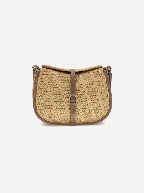 Etro Raffia crochet Pony Shoulder Bag