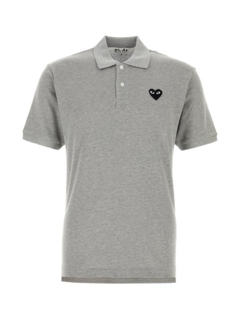 Comme des Garçons PLAY Grey piquet polo shirt