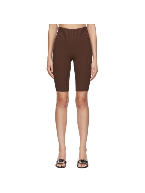 ANDREĀDAMO Brown Viscose Shorts