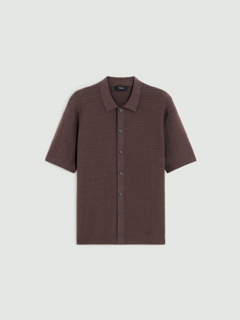 Theory Cairn Short-Sleeve Shirt in Cotton