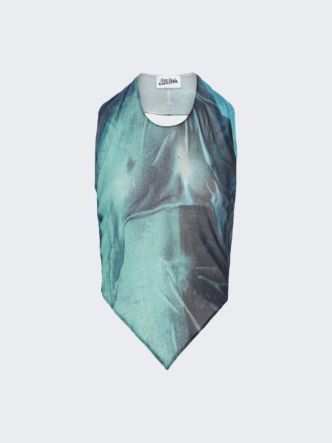 Jean Paul Gaultier Mesh Scarf Top Water Print
